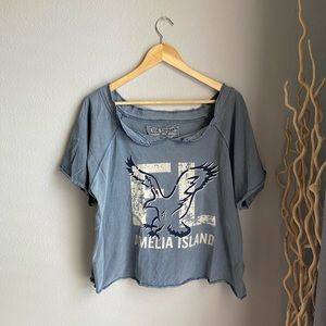 US Vintage off the shoulder crop top size small